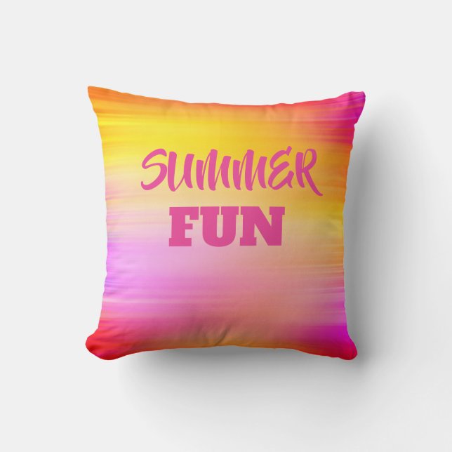 Summer Fun Cotton Pillow (Front)