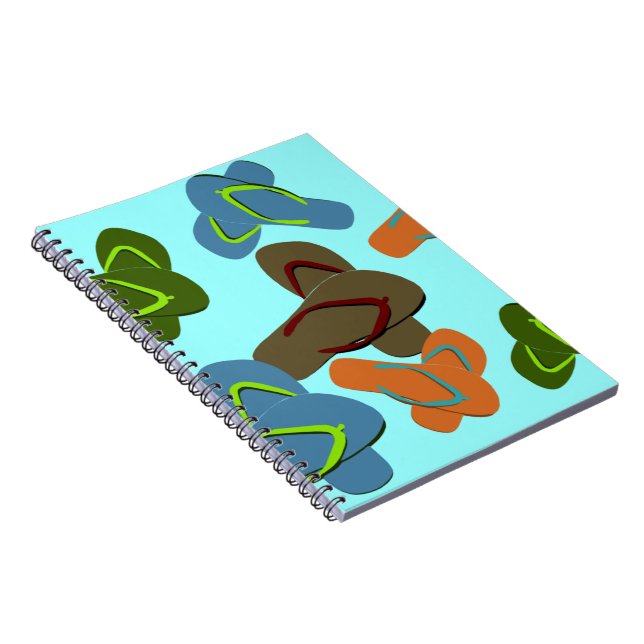 Summer Fun Flip Flops Notebook (Right Side)