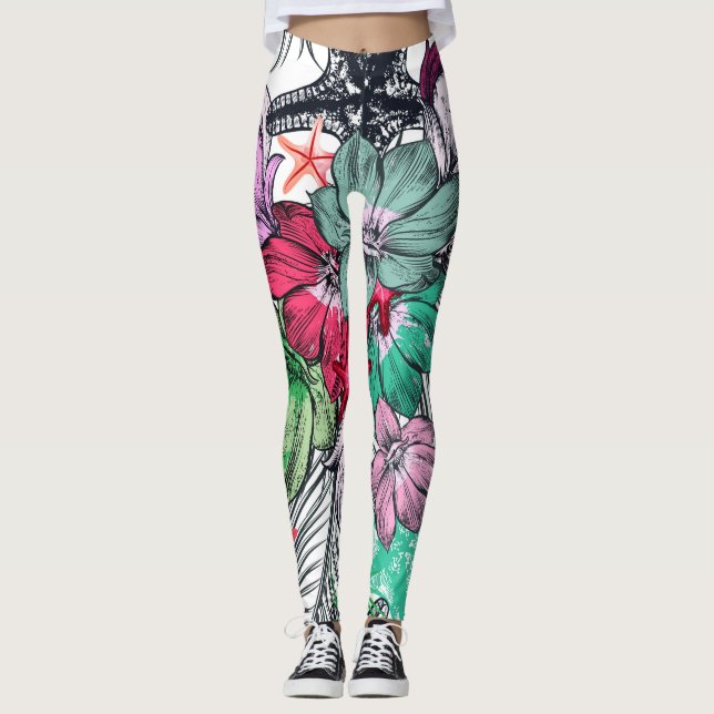 summer fun floral leggings (Front)