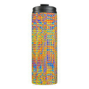 Summer fun holiday texture art party backgroundfin thermal tumbler