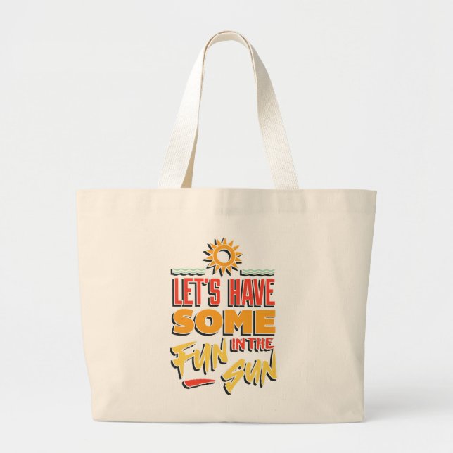 Summer Fun Large Tote Bag (Front)