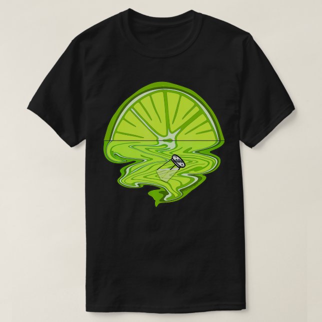 Summer Fun Lime Reflections with Floating Salt  Su T-Shirt (Design Front)