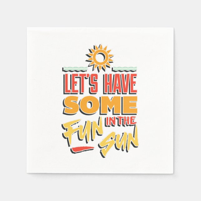 summer fun napkin (Front)