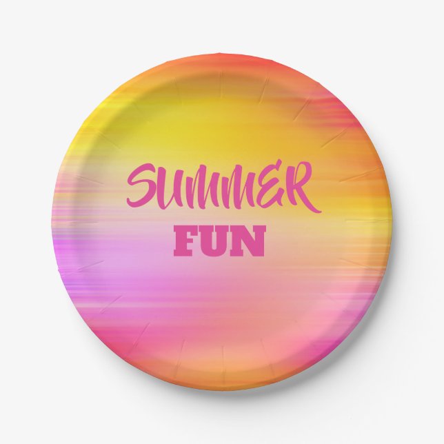 Summer Fun Paper Plates 7" (Front)