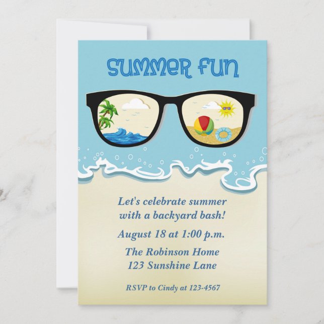 Summer Fun Party Invitation (Front)