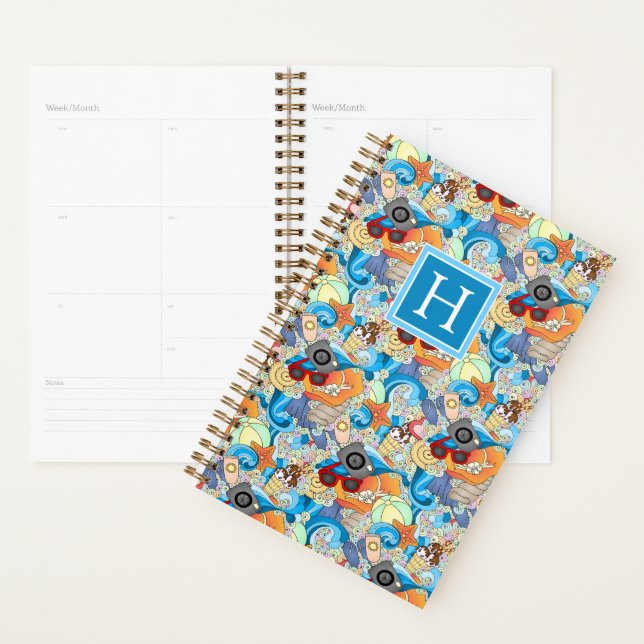 Summer Fun Pattern | Add Your Initial Planner (Display)