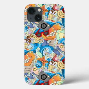 Summer Fun Pattern iPhone 13 Case