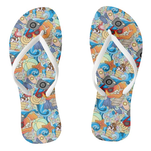 Summer Fun Pattern Thongs (Footbed)