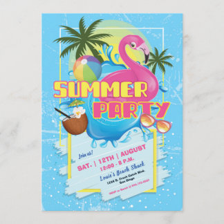 Summer Fun Pool Party Invitation