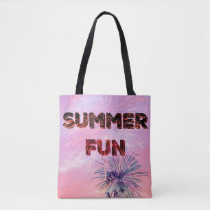 Summer Fun Retro Bold Text Design Tote Bag
