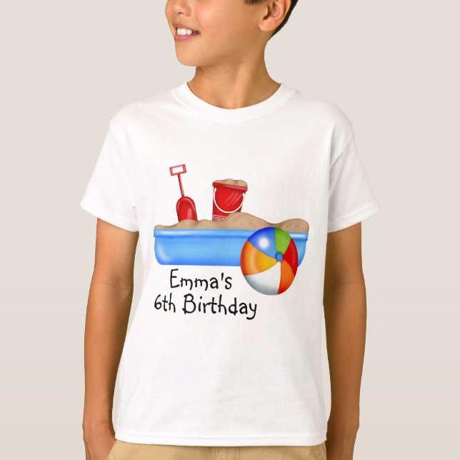 Summer Fun Sand box Beach Ball T-Shirt (Front)