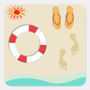 Summer Fun Square Sticker