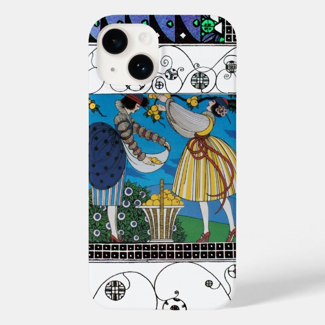 SUMMER GARDEN AND SWIRLS /FASHION COSTUME DESIGNER Case-Mate iPhone CASE (Back)