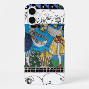 SUMMER GARDEN AND SWIRLS /FASHION COSTUME DESIGNER iPhone 16 PLUS CASE