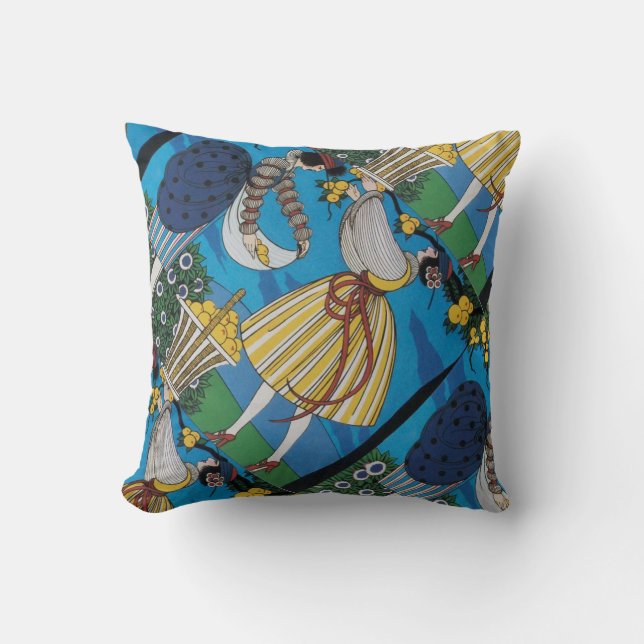 SUMMER GARDEN / BEAUTY FASHION COSTUME DESIGNER CUSHION (Front)