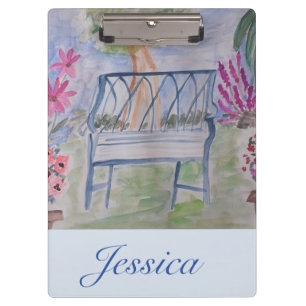 Summer Garden Bench  Clipboard