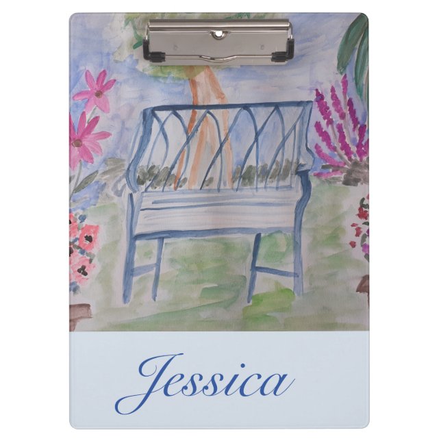 Summer Garden Bench  Clipboard (Front)