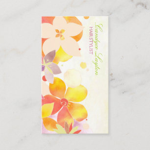 Summer Garden Breeze Hair Stylist Business Card