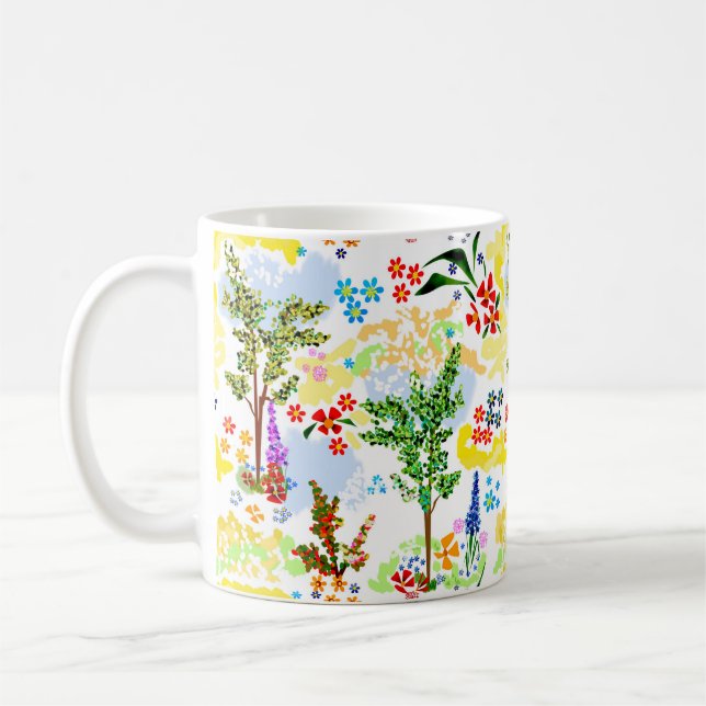 Summer garden coffee mug (Left)