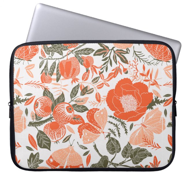 Summer Garden Deco Tile Laptop Sleeve (Front)
