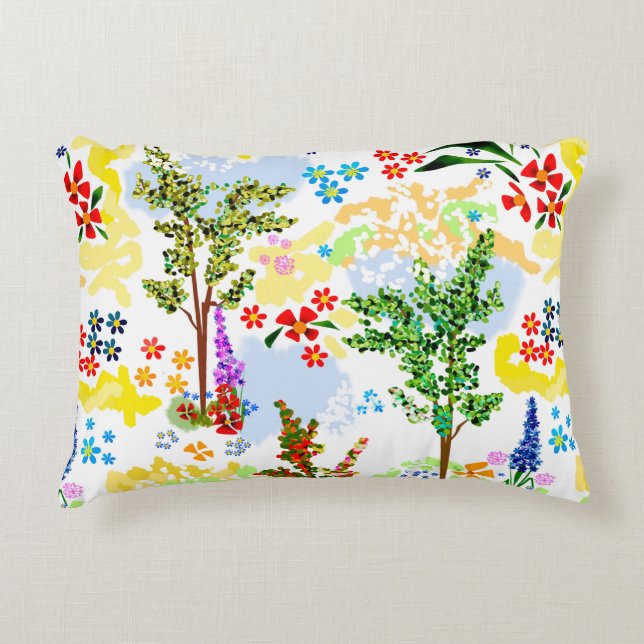 Summer garden decorative cushion (Front)
