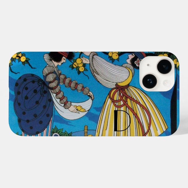 SUMMER GARDEN/  FASHION COSTUME DESIGNER MONOGRAM Case-Mate iPhone CASE (Back (Horizontal))