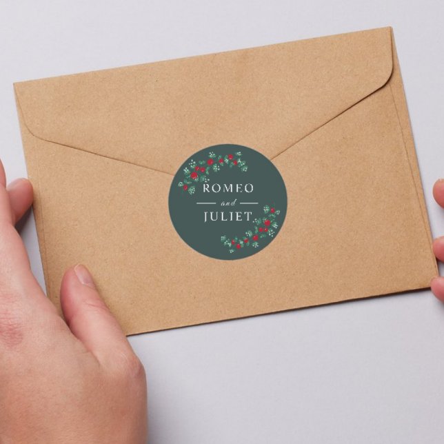 Summer Garden Floral Wedding Classic Round Sticker (Creator Uploaded)