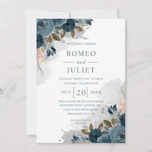 Summer Garden Floral Wedding Invitation