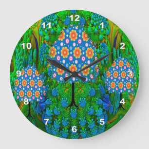 Summer Garden Large Clock