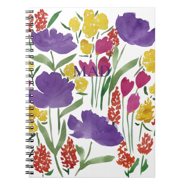 Summer Garden Notebook to Personalise (Front)