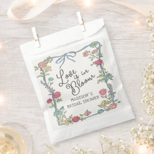 Summer Garden Party Bright Floral Bridal Shower Favour Bag