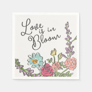 Summer Garden Party Bright Floral Bridal Shower Napkin