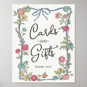 Summer Garden Party Bright Floral Cards & Gifts Poster
