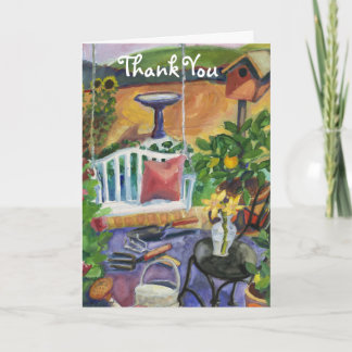 Summer Garden Patio Thank You Card