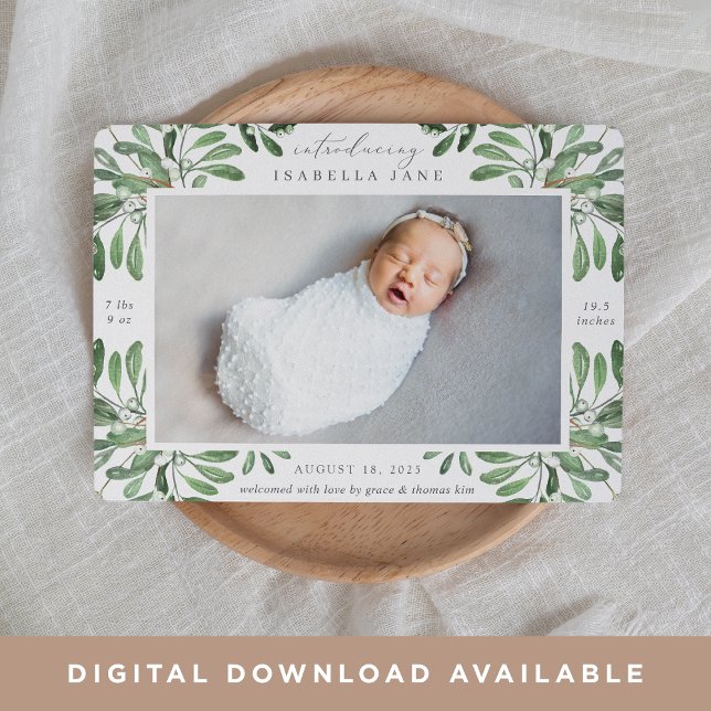 Summer Garden | Photo Birth Announcement (Creator Uploaded)