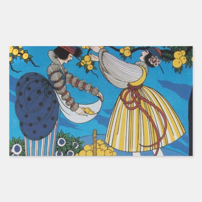 SUMMER GARDEN RECTANGULAR STICKER (Front)