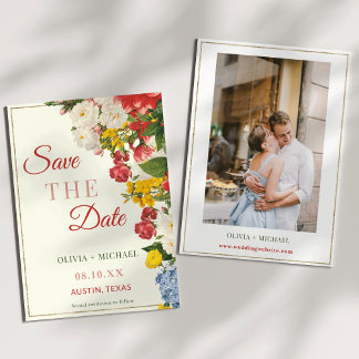 Summer Garden Roses Save the Date