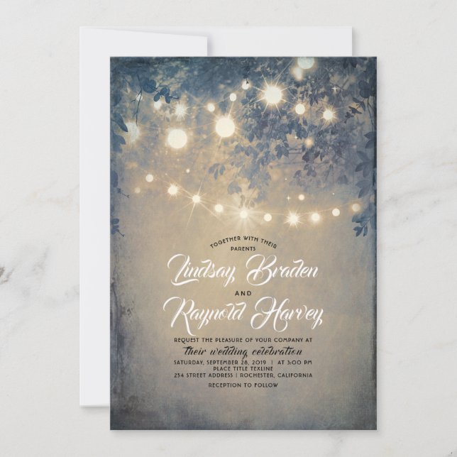 Summer Garden | Rustic Country Woodland Wedding Invitation (Front)
