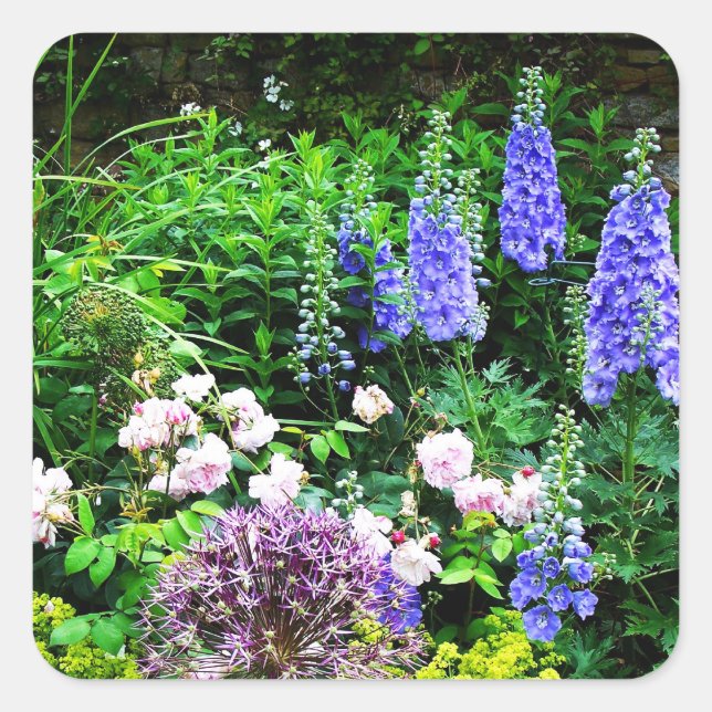 Summer Garden Square Sticker (Front)