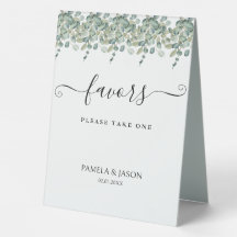 Summer Garden Watercolor Floral favour sign