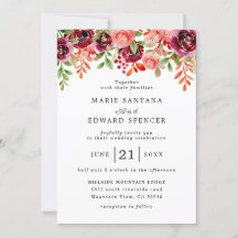Summer Garden Watercolor Floral Wedding
