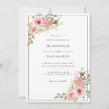 Summer Garden Watercolor Floral Wedding