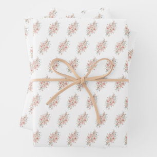 Summer Garden Watercolour Floral Wedding Wrapping Paper Sheet