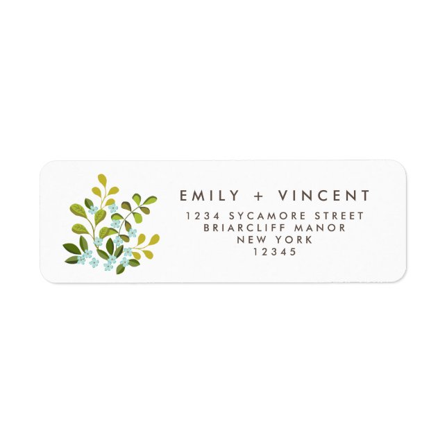 Summer Garden Wildflower Floral Return Address Label (Front)