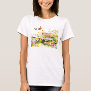 Summer Garden with Butterflies T-Shirt