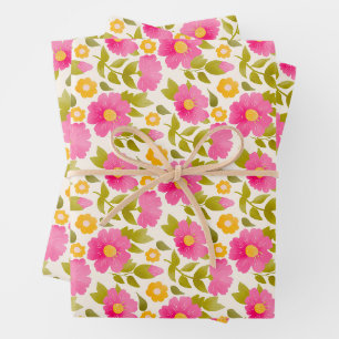 Summer garden wrapping paper sheet