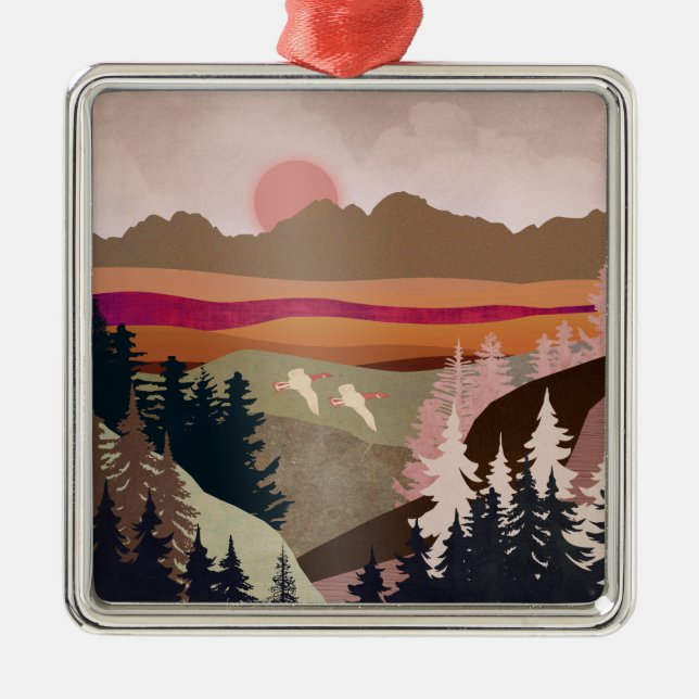 Summer Geese Metal Ornament (Front)