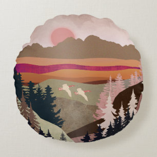 Summer Geese Round Cushion