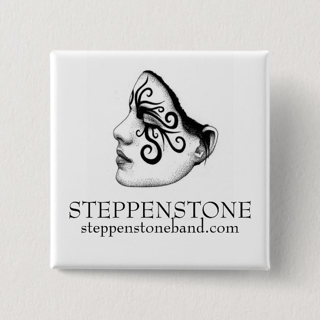 Summer girl face pdf, STEPPENSTONE, steppenston... 15 Cm Square Badge (Front)