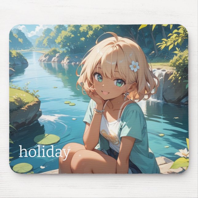 summer Girl Mouse Pad (Front)